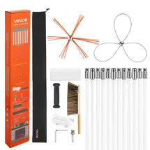 Vevor Schornsteinbürste-Set Kaminbürste max. 12 m Weiß