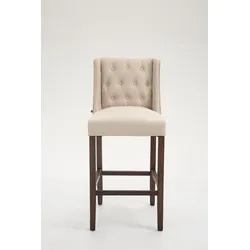 CLP Barhocker Cassandra Stoff Antik-dunkel creme