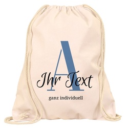 Turnbeutel-Rucksack mit Buchstabe & Individualisierung