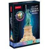 Cubic Fun CubicFun 660536 3D Puzzle, Freiheitsstatue LED, beleuchtetes 3D-Modell, Wahrzeichen von New York, Modellbausatz mit 79 Teilen, Modellbau für Kinder ab 8 Jahren