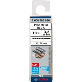 Bosch Metallbohrer HSS-G 3,2 mm 10 Stück
