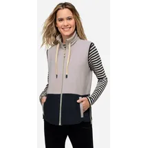 laurasøn Weste, Fleece, Colorblocking, Stehkragen, Seitenzipper, OEKO-TEX marine XL 824858130-XL - XL