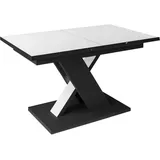Endo-Moebel Esstisch, Weiß Hochglanz, Holzwerkstoff, Rechteckig,Rechteckig, 90x76x140 cm, Esszimmer, Tische, Esstische