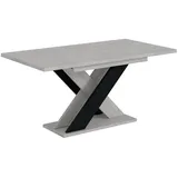 altdecor Esstisch Schwarz, Holzwerkstoff, Rechteckig,Rechteckig, Bodenplatte, 90x75x120 cm, Esszimmer, Tische, Esstische
