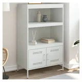 vidaXL Highboard Weiß 68x39x113 cm Stahl