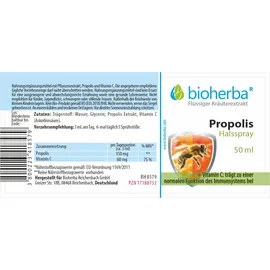 Bioherba Bio Halsspray Propolis Extrakt Tropfen 50 ml