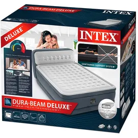 Intex Dura Beam Deluxe Ultra Plush Luftmatratze - Grey - 152 x 236 x 86 cm