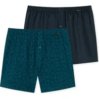 SCHIESSER Herren 2PACK Boxershorts sortiert 9 8 - Blau Muster Baumwolle XX-Large