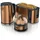 Arendo - Wasserkocher mit Toaster und Eierkocher SET Edelstahl Kupfer Wasserkocher 1,5L 40° - 100°C, Toaster 4 Scheiben LED-Display 6 Bräunungsgrade