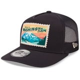 New Era Washington State Postcard Patch Navy A-Frame Adjustable Trucker Cap - One-Size - Einheitsgröße