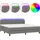 vidaXL Boxspringbett mit Matratze & LED Dunkelgrau 200x200 cm Stoff