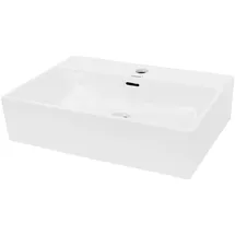 ECD Germany Eckig Aufsatzwaschbecken 51,5 x 36 x 13 cm