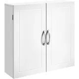 VASAGLE Wandschrank für Badezimmer, Wandschrank für Badezimmer, 30 x 60 x 60 cm, Medizinschrank mit verstellbaren Regalen, Wolkenweiß BBC321W01