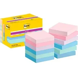 Post-it Super Sticky Notes Soulful Collection Haftnotizen extrastark farbsortiert, 12 Blöcke