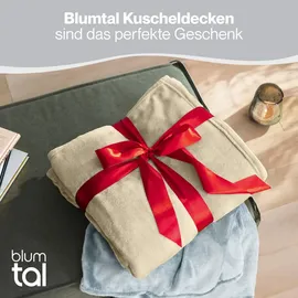 Blumtal Kuscheldecke, Beige, Textil, Rechteckig, 220x240 cm Wohntextilien, Decken, Kuscheldecken