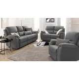 Atlantic Home Collection Relaxsessel "Diana", grau (dunkelgrau), B:95cm H:102cm T:97cm, Luxus-Microfaser (100% Polyester), ATLANTIC HOME COLLECTION, Sessel, Relaxsessel, mit Relaxfunktion und Federkern, hohe Belastbarkeit, Topseller