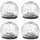 garden hero Kugelleuchte Glas 23,0 cm 4er Set warmweiß