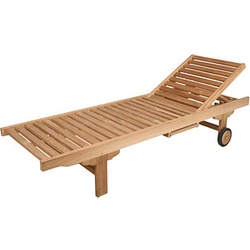 Garden Pleasure Sonnenliege SOLO braun Holz