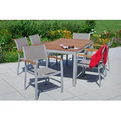 Garten-Essgruppe MERXX "Naxos", beige (natur), Sitzmöbel-Sets