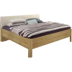 Polsterbett WIEMANN "Bern", beige (bianco, eiche, dekor, bianco, eiche, dekor, bianco, eiche, dekor), B:169cm H:96cm L:200cm, Betten, 4-fach Liegehöhenverstellung