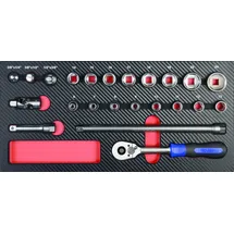PROJAHN 3/8 Werkzeug-Satz Einlage 23-tlg.