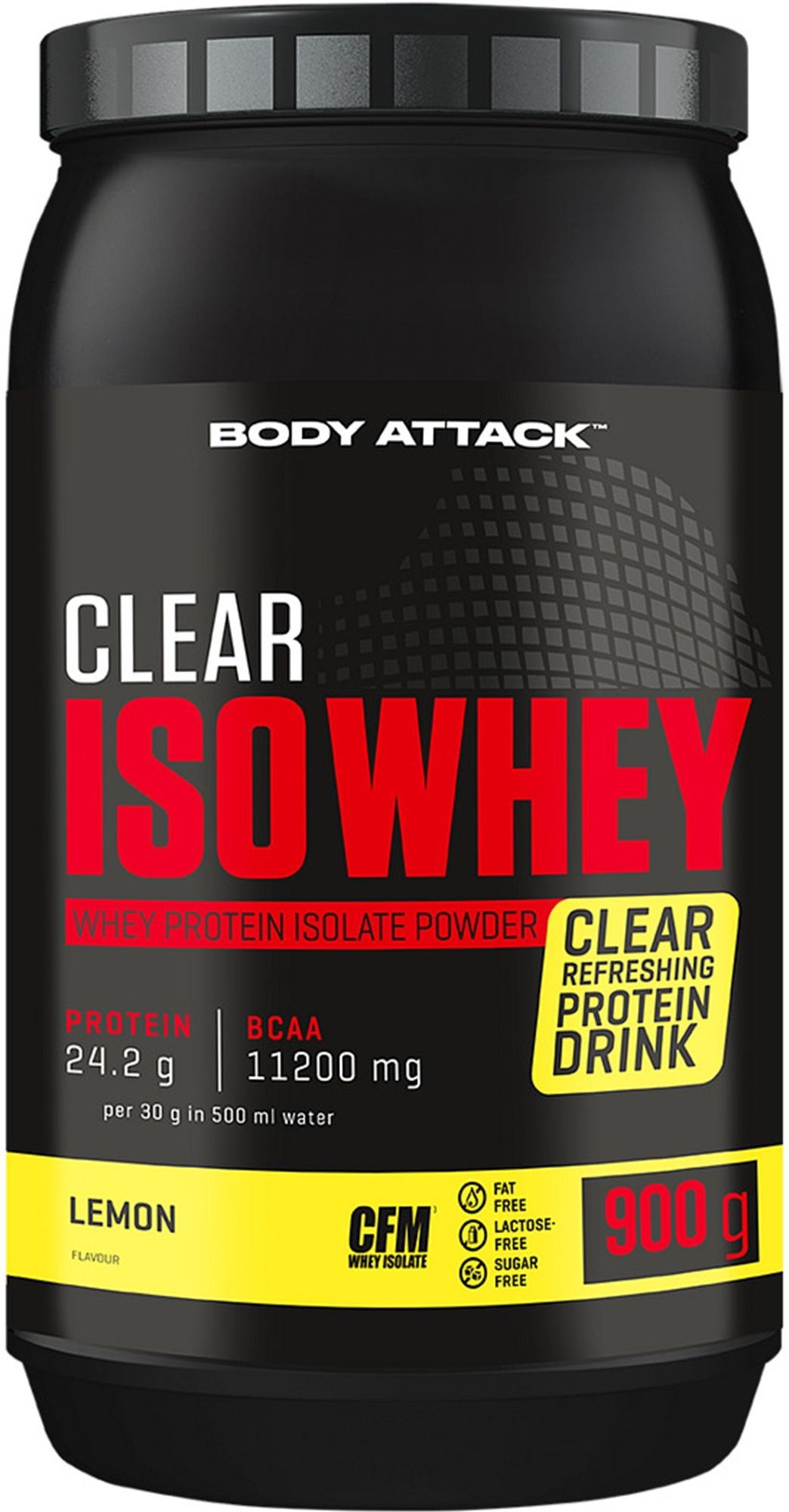 Body Attack Clear Iso Whey Pulver 900 g