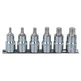 KS Tools 1/4"CHROMEplus Bit-Stecknuss-Satz XZN 6-tlg.