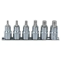 KS Tools 1/4"CHROMEplus Bit-Stecknuss-Satz XZN 6-tlg.