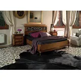 Bett Doppelbett Design Schlafzimmer Massivholz  Vaccari cav giovanni Möbel Neu