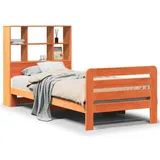 vidaXL Massivholzbett 180 x 200 cm Wachsbraun