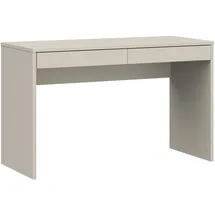 Forte Schreibtisch "Milles", beige (sand, sand, sand), B:124,8cm H:77,3cm T:53,1cm, Tische, Schreibtisch, 2 Schubkästen mit Vollauszug, B/H/T 124,8/77,3/53,1 cm
