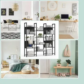 Relaxdays Bücherregal 166 x 158 x 24 cm Schwarz