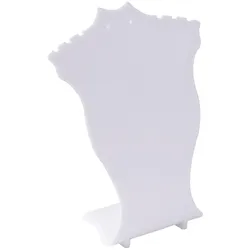 Neuheit Kunststoff Sektor Form Niet Halskette Kette Schmuck Display Stand Weiß