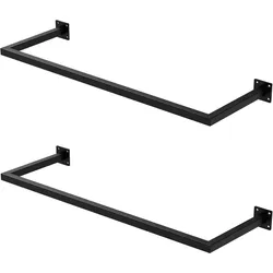 ML-Design 2x Kleiderstange Garderobenstange Garderobenhalter Stahl Kleiderständer Wand