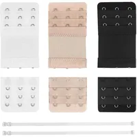 6 Stück BH Verlängerung und 1 Stück Durchsichtige BH Träger 3 Haken 3 Reihen Bra Extender Weich und Bequem Elastisch BH Trägerverlängerung BH Verschluss Verlängerung für Damen und Damen - Einheitsgröße