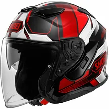 Shoei J-Cruise 3 Whizzy Jethelm, - Schwarz/Weiß/Rot - M