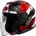 Jethelm Schwarz/Weiß/Rot M