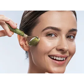 Beper C301ABE101 Rolle und Stein Gua Sha in Jade, Jade Roller & Gua Sha Massagge Tool, Gesichts- und Körpermassage, entspannend, Entfernung und Al...