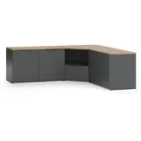 Vichy Vicco Wohnwand, Anthrazit, Sonoma Eiche, Holzwerkstoff, Rechteckig, 68x50x68 cm, Wohnzimmer, Wohnwände, Wohnwand-Sets