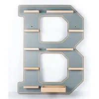 BOARTI Kinderregal Buchstabe B Holz grau