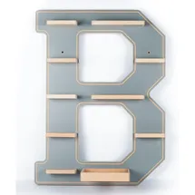 BOARTI Kinderregal Buchstabe B Holz grau