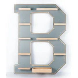BOARTI Kinderregal Buchstabe B Holz grau