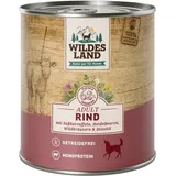 Wildes Land Hunde-Nassfutter Rind mit Süßkartoffeln und Distelöl 800 g