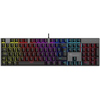 GeneralKeys Gamer Tastatur: Mechanische Metall-Gaming-Tastatur, buntes Licht, Anti-Ghosting, IP45 (Beleuchtete Tastatur, USB Tastatur, LED wasserfest)