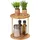 Relaxdays Gewürzregal Bambus, für Arbeitsplatte & Küchenschrank, runder Regaleinsatz, 2 Etagen, HxD: 22,5 x 20 cm, Natur