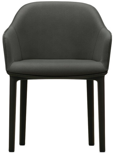 Vitra Stuhl Softshell Chair Bezug dunkelgrau, Designer Ronan & Erwan Bouroullec, 81.5x62x56.5 cm