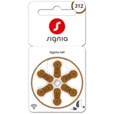 Signia - 312 BRAUN - Hörgerätebatterien PR41 - (6er Blister)