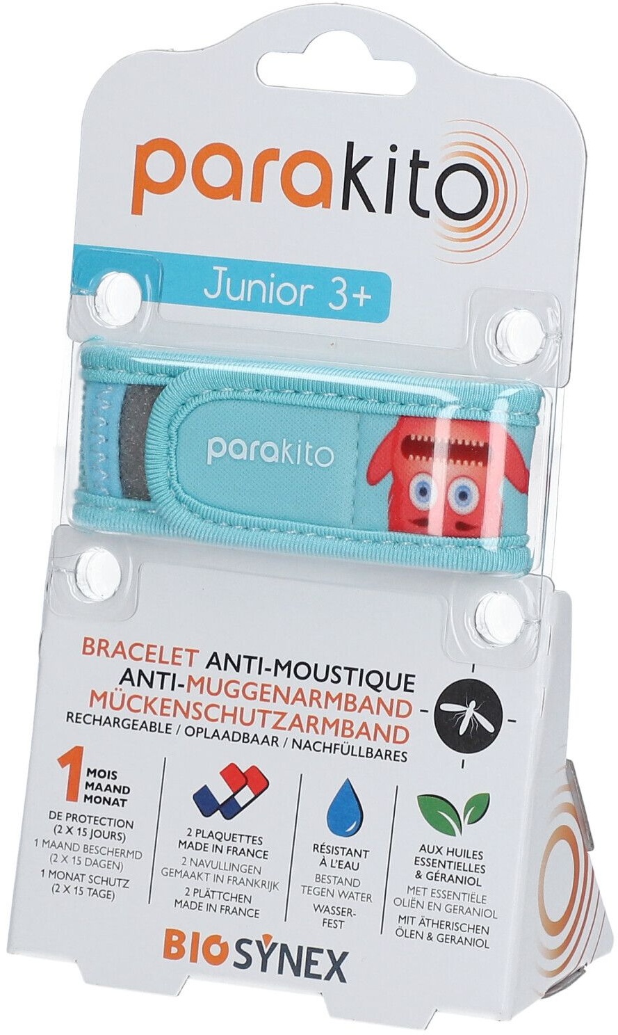 ParaKito Bracelet Anti-Moustiques Junior 3+ Monstres 1 bracelet(s) 1 pc(s) Bracelet