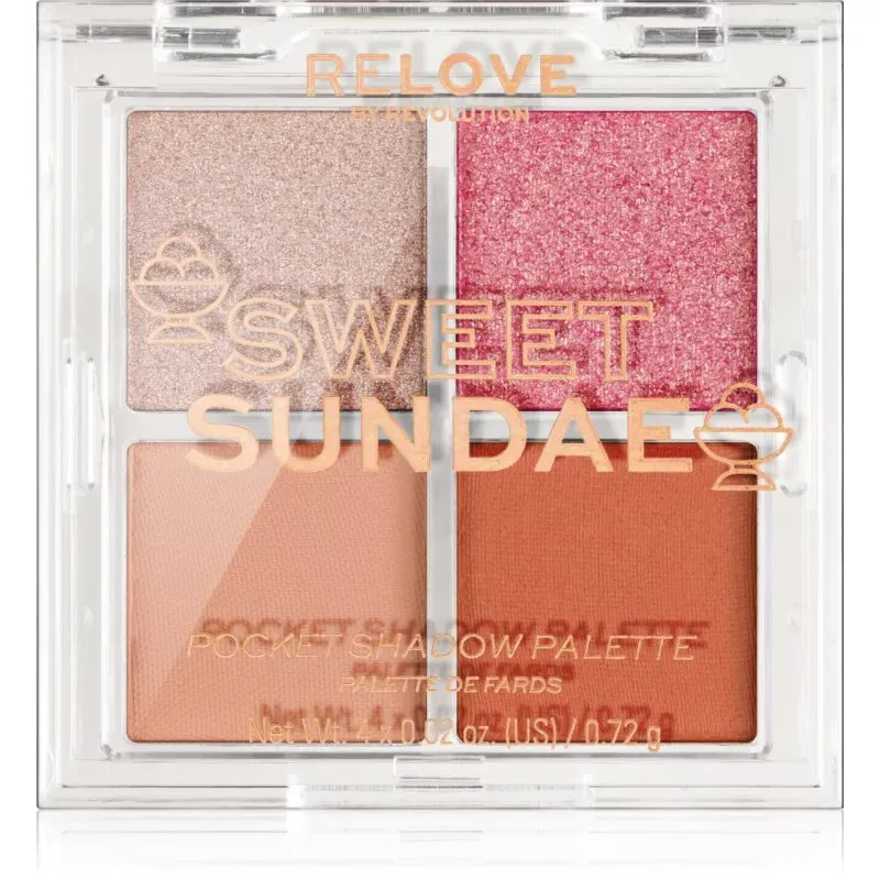 Revolution Relove Pocket Palette Lidschattenpalette Farbton Sweet Sundae 4x0.72 g