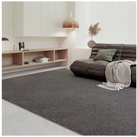 Teppich Waschbarer Kurzflor Teppich Wohnzimmer Schlafzimmer Rutschfest Teppich, CALIYO, Rechteck, Höhe: 15 mm, Flauschig Weich Teppich Moderne Einfarbige Muster grau
